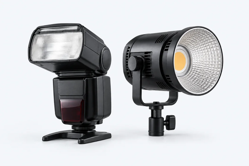 Illustration of flashes and led lighting